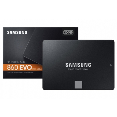 SAMSUNG 860 EVO SSD 250GB Veri Diski 2.5'' Dahili Sata 3.0 MZ-76E250BW