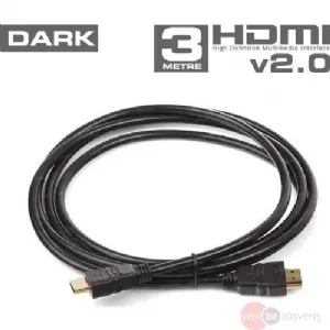Dark v2.0 3mt, 4K / 3D, Ağ Destekli, Altın Uçlu HDMI Kablo DK-HD-CV20L300 Hemen Al