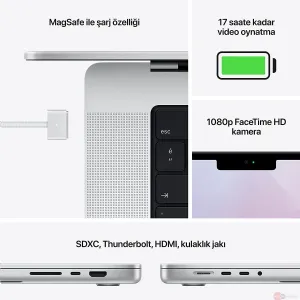 Apple MacBook Pro - 14-inch - Space Gray - M1 Pro with 10C CPU, 16C GPU 32GB unified memory 1TB SSD storage Z15H Satın Al