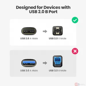 Ugreen USB To USB-B Tarayıcı Yazıcı Kablosu-3 Metre Satın Al